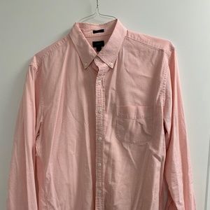 J.Crew Pink Seersucker Gingham Slim Fit Shirt